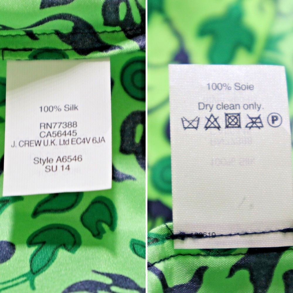 J Crew Size 2 Silk Gemstone Classic T Shirt Blouse Multicolor Print - Picture 10 of 10